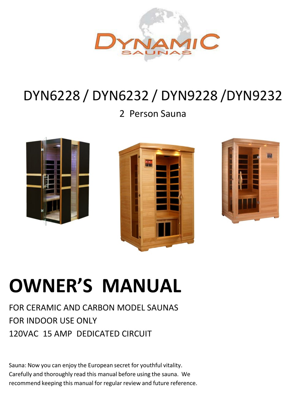DYNAMIC SAUNAS DYN6228 OWNER'S MANUAL Pdf Download ManualsLib