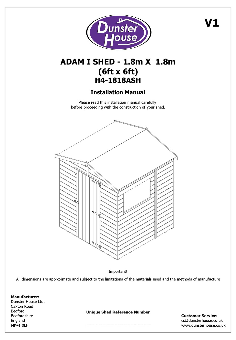 DUNSTER HOUSE H41818ASH INSTALLATION MANUAL Pdf Download ManualsLib