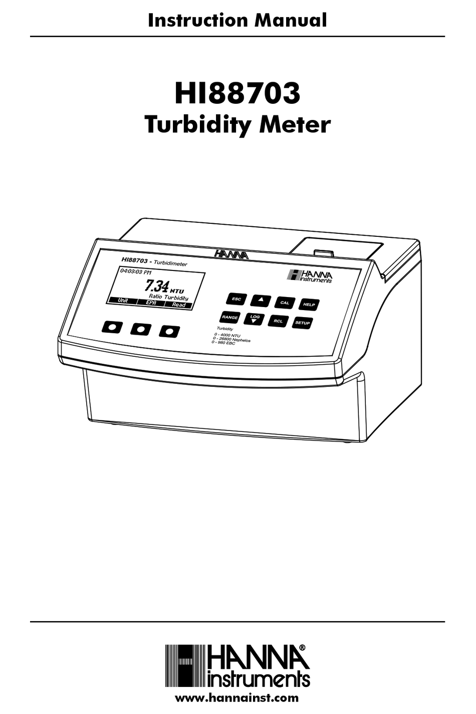 HANNA INSTRUMENTS HI8870302 INSTRUCTION MANUAL Pdf Download ManualsLib