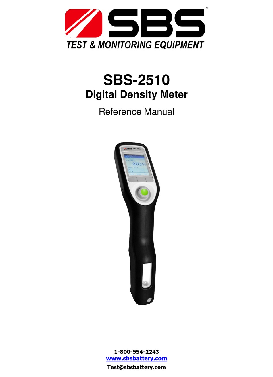 SBS 2510 - Digital Hydrometer, Density Meter