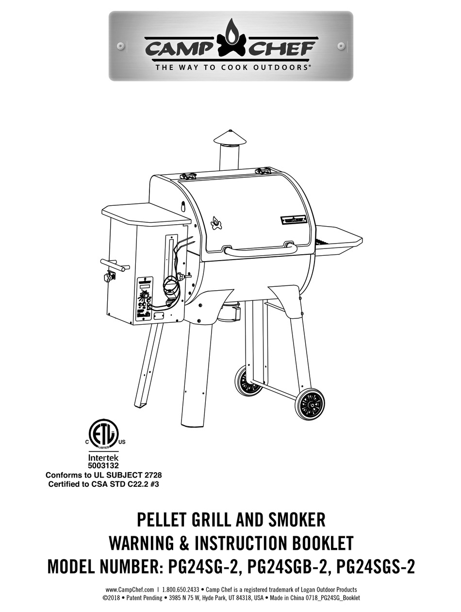 CAMP CHEF SMOKEPRO SG 24 INSTRUCTION MANUAL Pdf Download ManualsLib