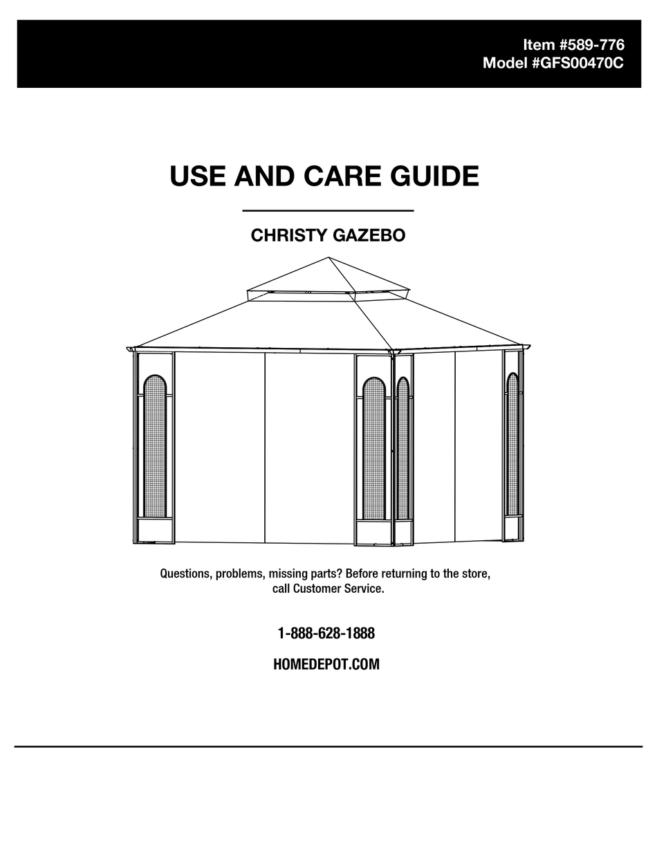 HOMEDEPOT CHRISTY GFS00470C USE AND CARE MANUAL Pdf Download | ManualsLib