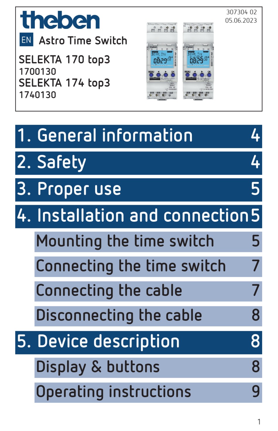 THEBEN SELEKTA 170 TOP3 MANUAL Pdf Download | ManualsLib