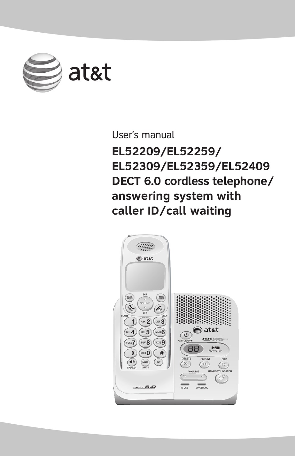 AT&T EL52359 USER MANUAL Pdf Download | ManualsLib