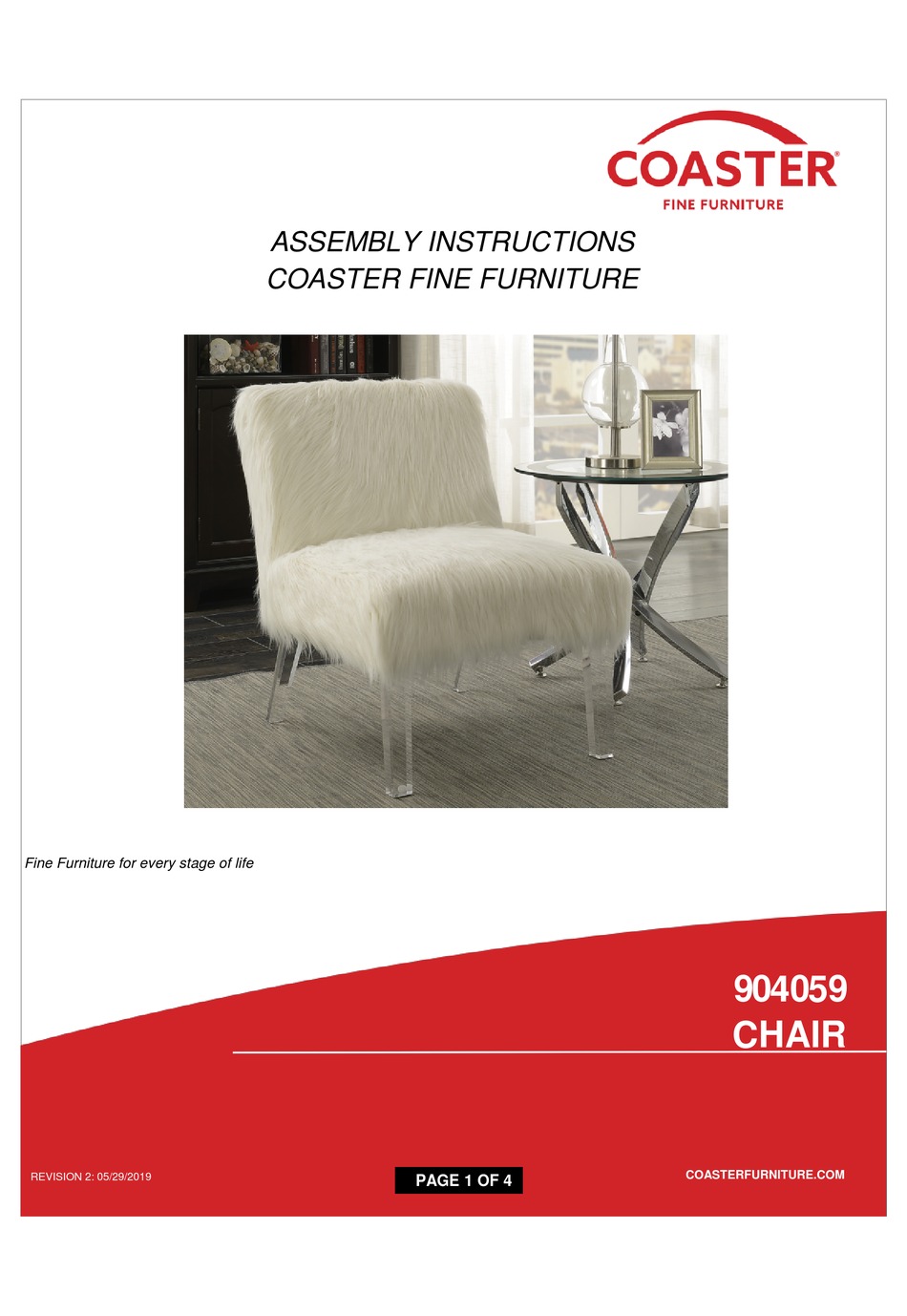 COASTER 904059 ASSEMBLY INSTRUCTIONS Pdf Download ManualsLib