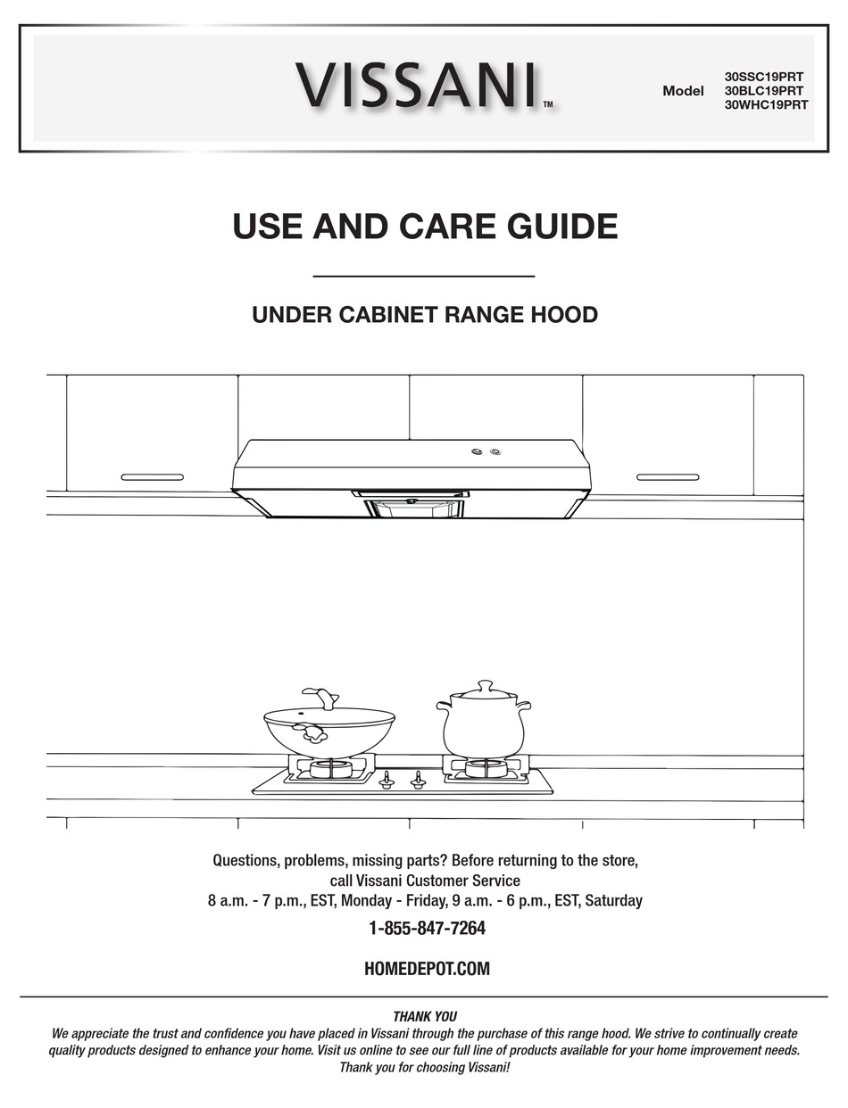 VISSANI 30SSC19PRT USE AND CARE MANUAL Pdf Download | ManualsLib