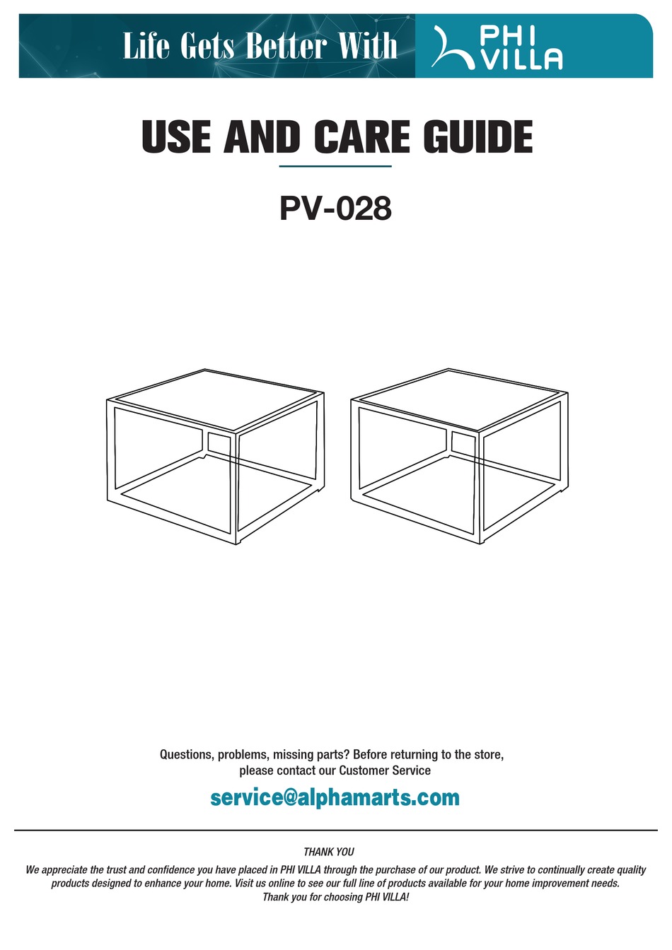 PHI VILLA PV028 USE AND CARE MANUAL Pdf Download ManualsLib