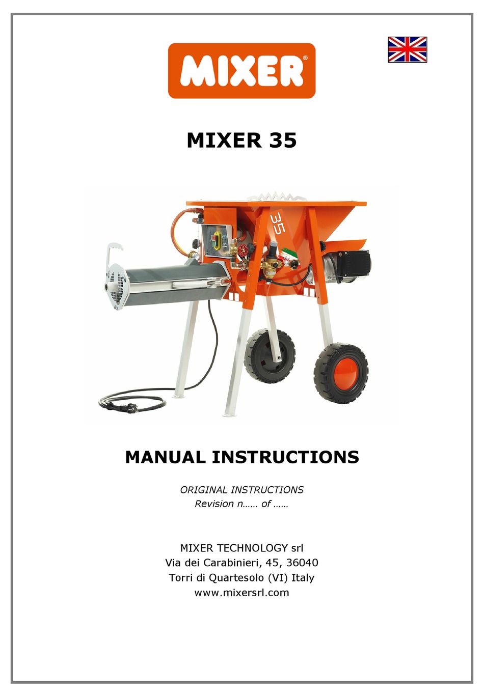 MIXER 35 MANUAL INSTRUCTION Pdf Download | ManualsLib