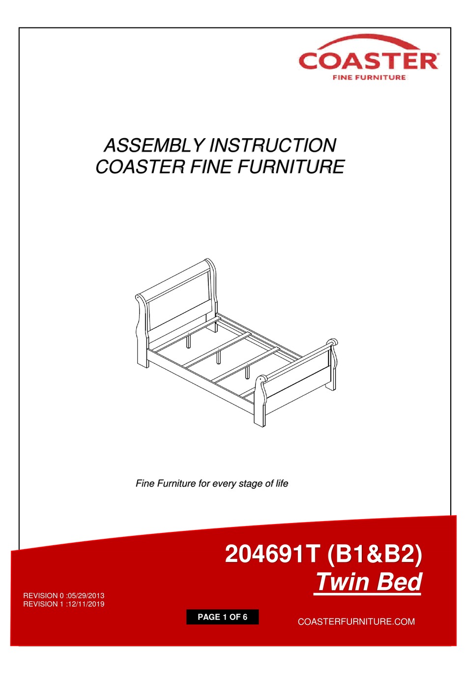 COASTER 204691T B1 ASSEMBLY INSTRUCTION MANUAL Pdf Download ManualsLib