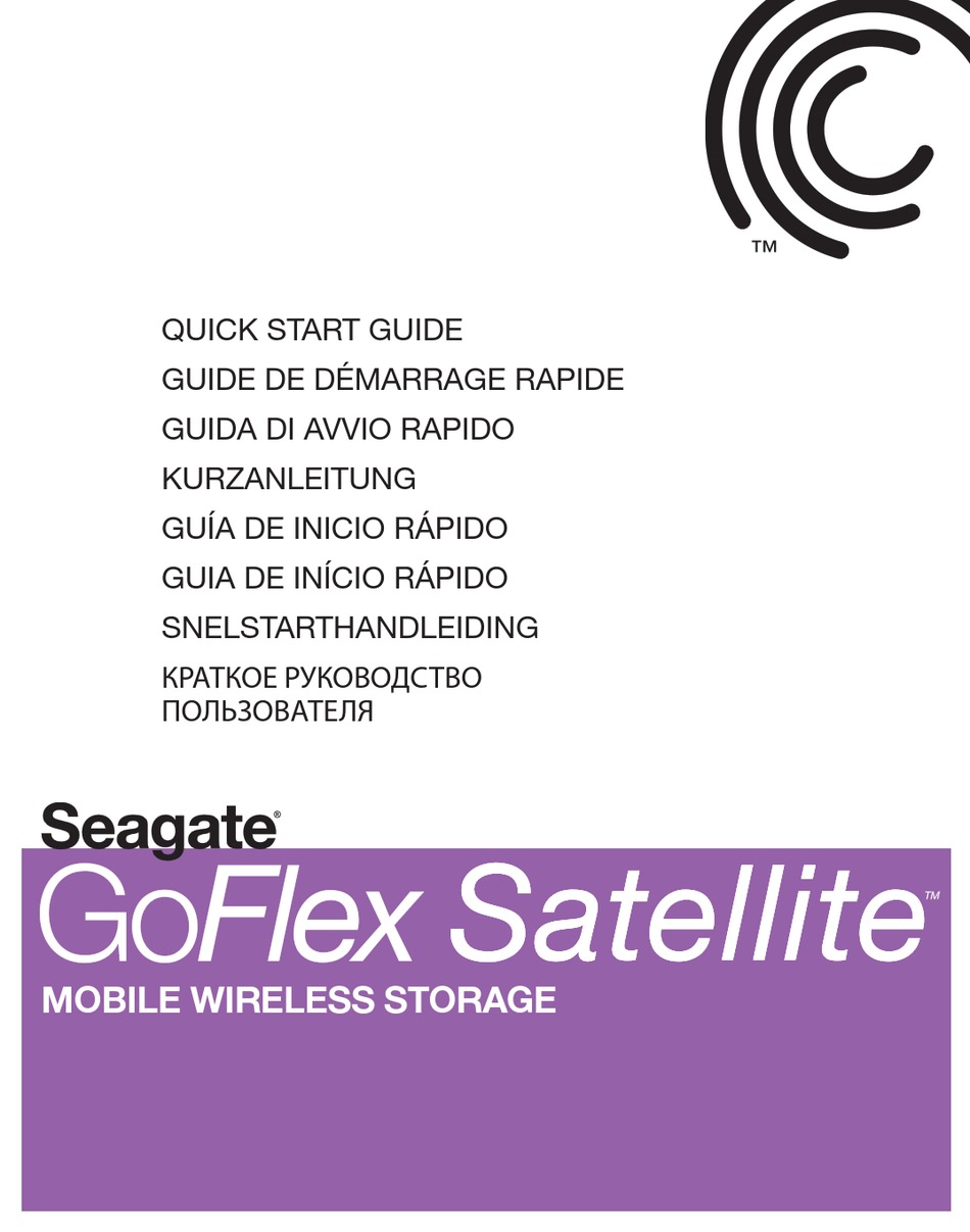 SEAGATE GOFLEX SATELLITE QUICK START MANUAL Pdf Download | ManualsLib