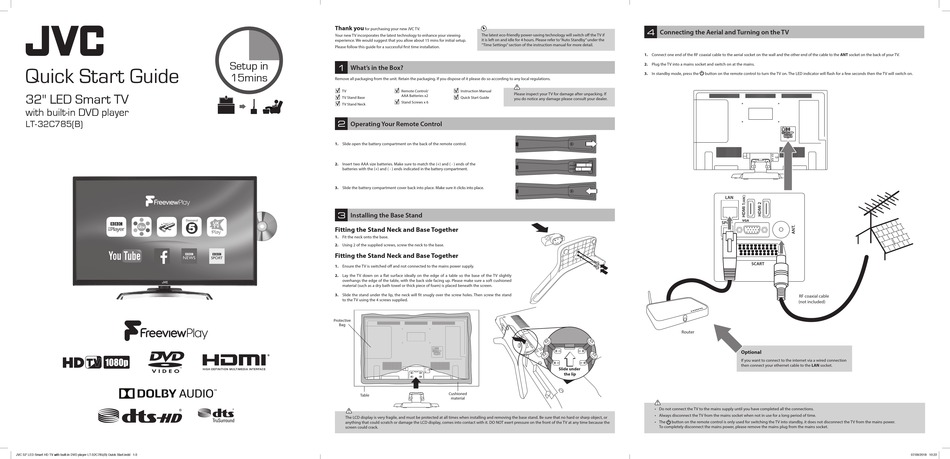 JVC LT-32C785 QUICK START MANUAL Pdf Download | ManualsLib