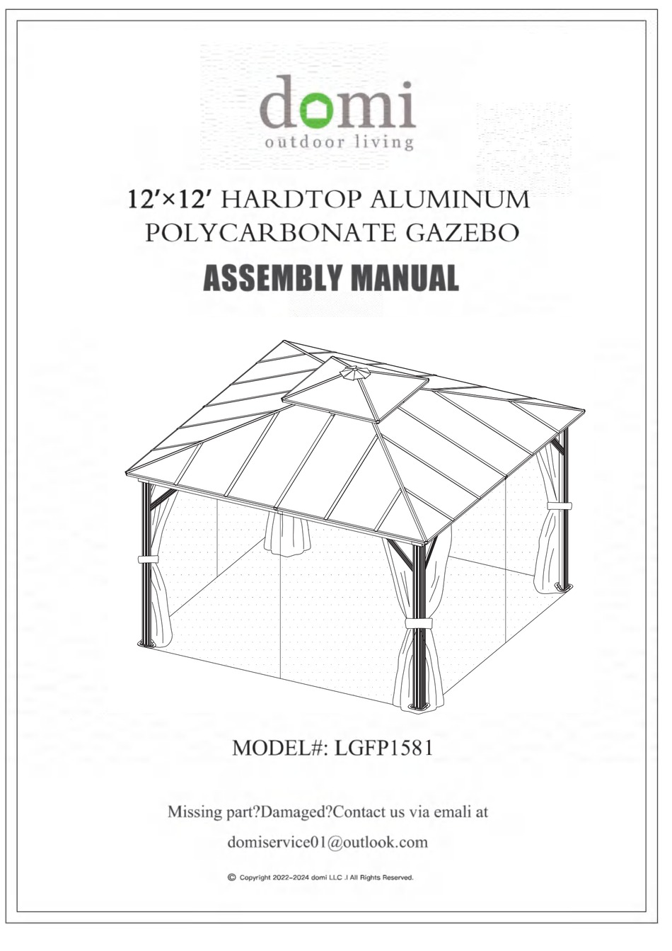DOMI LGFP1581 ASSEMBLY MANUAL Pdf Download ManualsLib