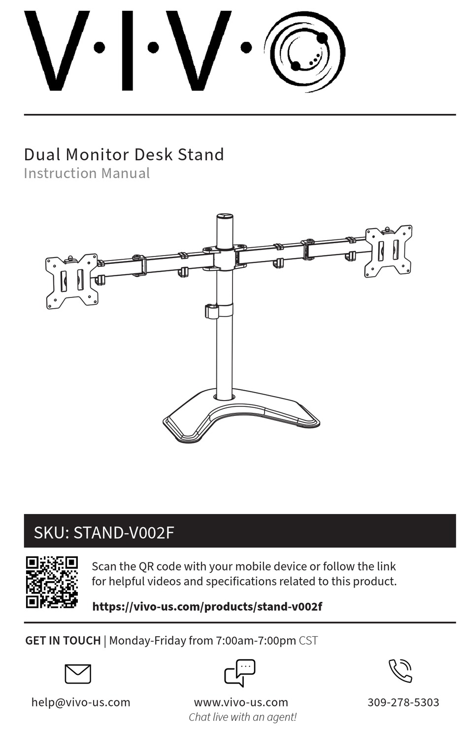 VIVO STAND-V002F INSTRUCTION MANUAL Pdf Download | ManualsLib