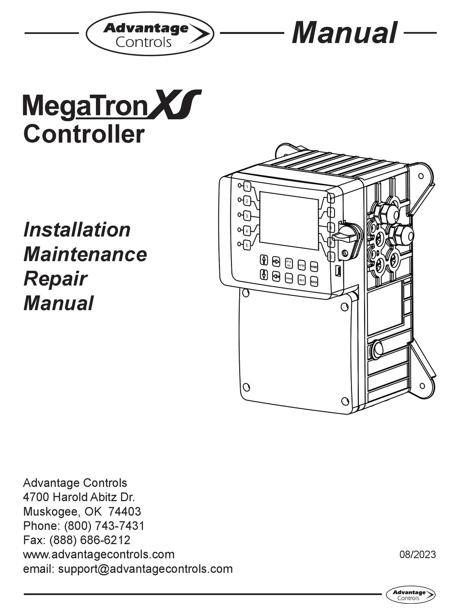 ADVANTAGE CONTROLS MEGATRONXS INSTALLATION MAINTENANCE REPAIR MANUAL