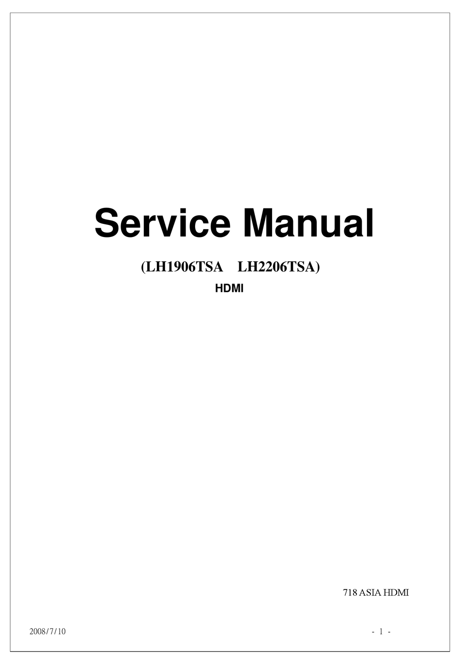 BBK LH1906TSA SERVICE MANUAL Pdf Download | ManualsLib