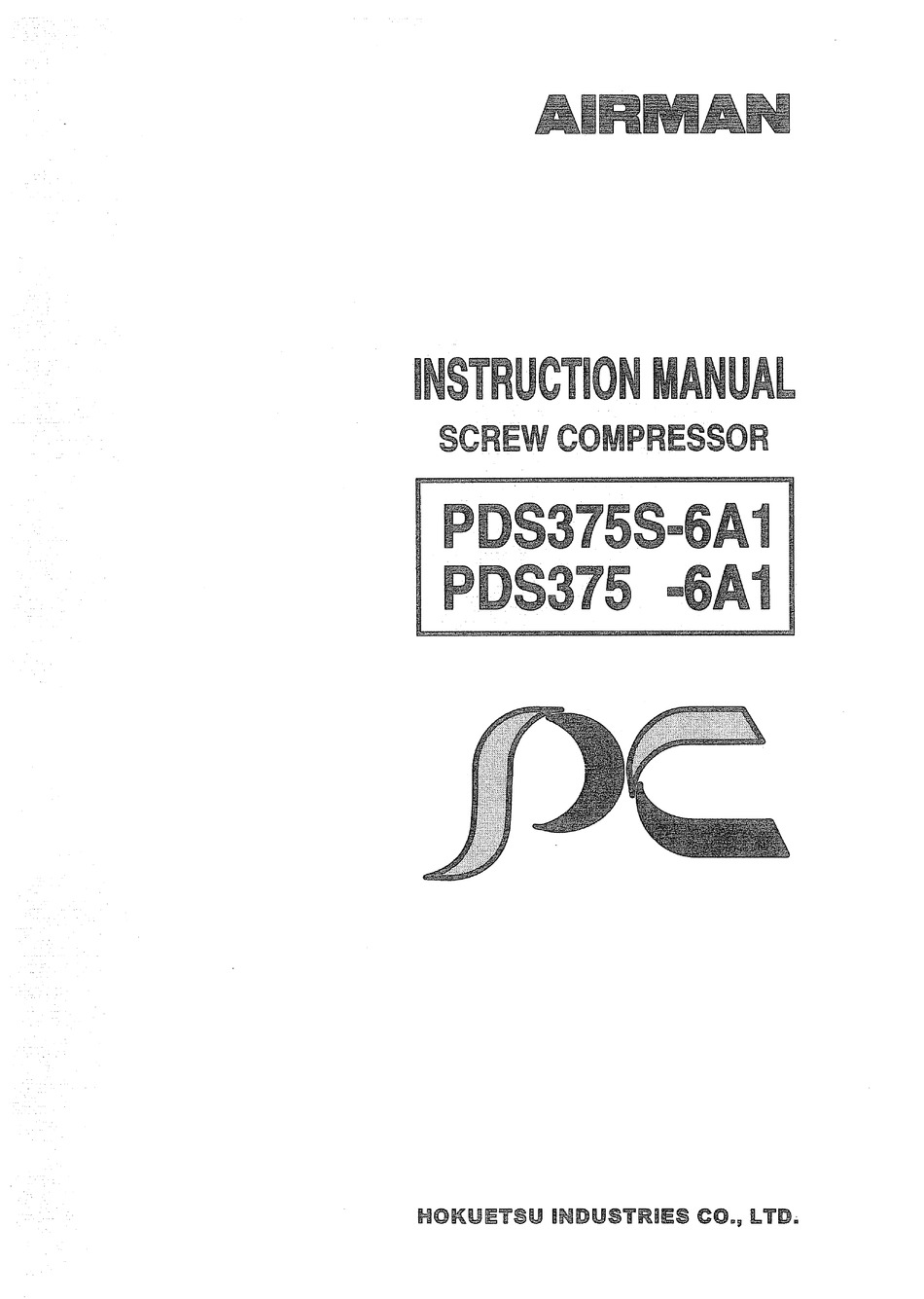 AIRMAN PDS375S6A1 INSTRUCTION MANUAL Pdf Download ManualsLib