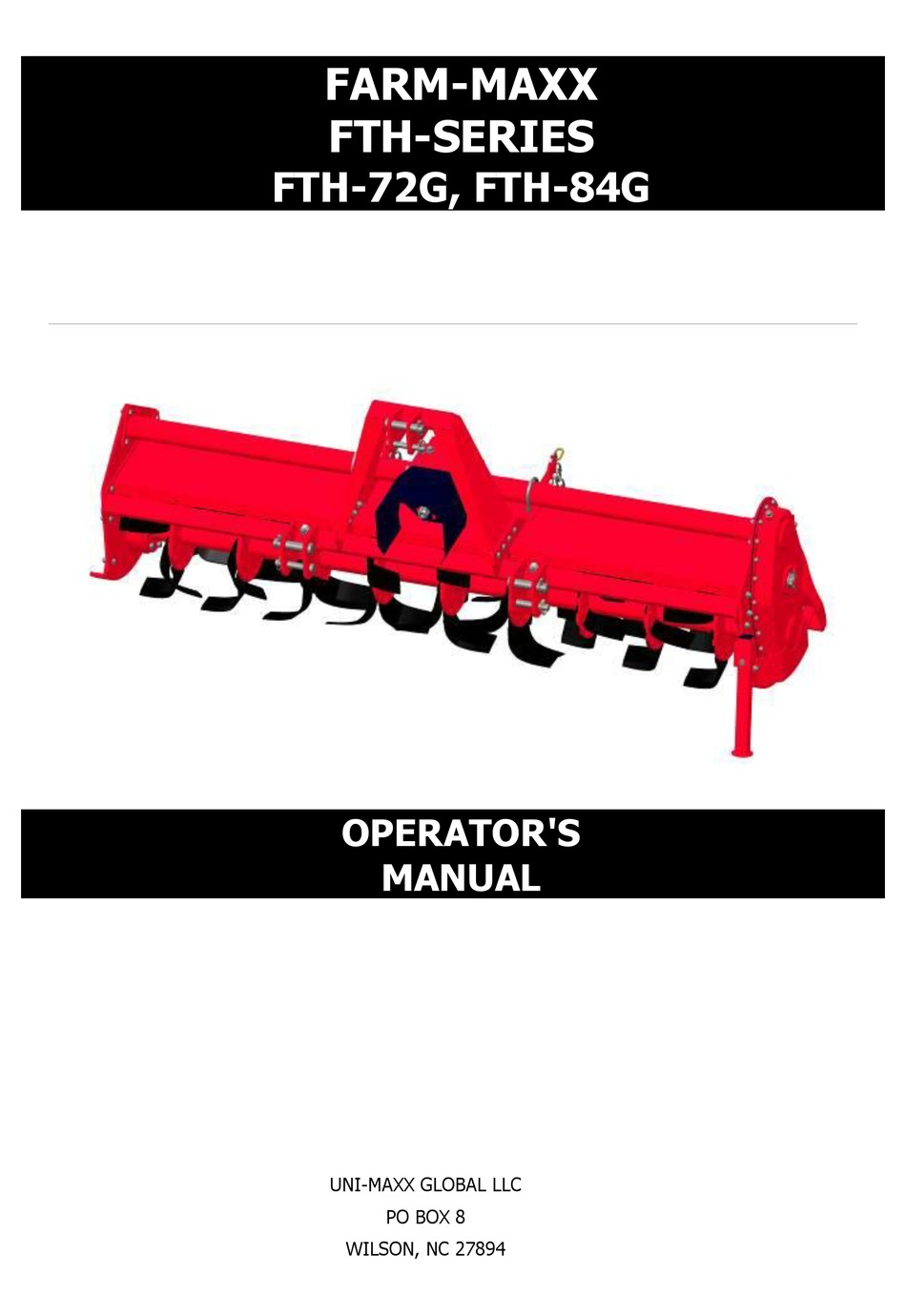 FARMMAXX FTH SERIES OPERATOR'S MANUAL Pdf Download ManualsLib