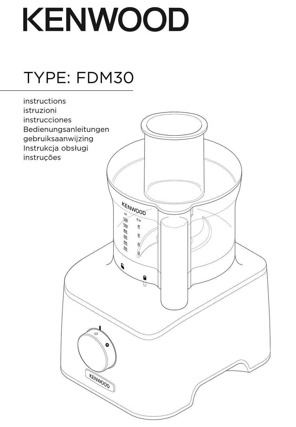 KENWOOD MULTIPRO COMPACT FDM301SS INSTRUCTIONS MANUAL Pdf Download