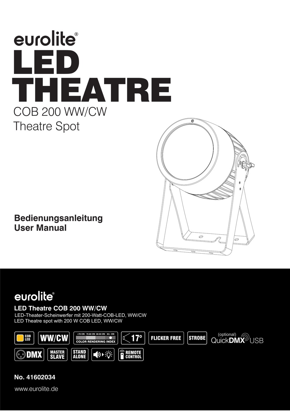 Eurolite Led Theatre Cob Cw User Manual Pdf Download Manualslib