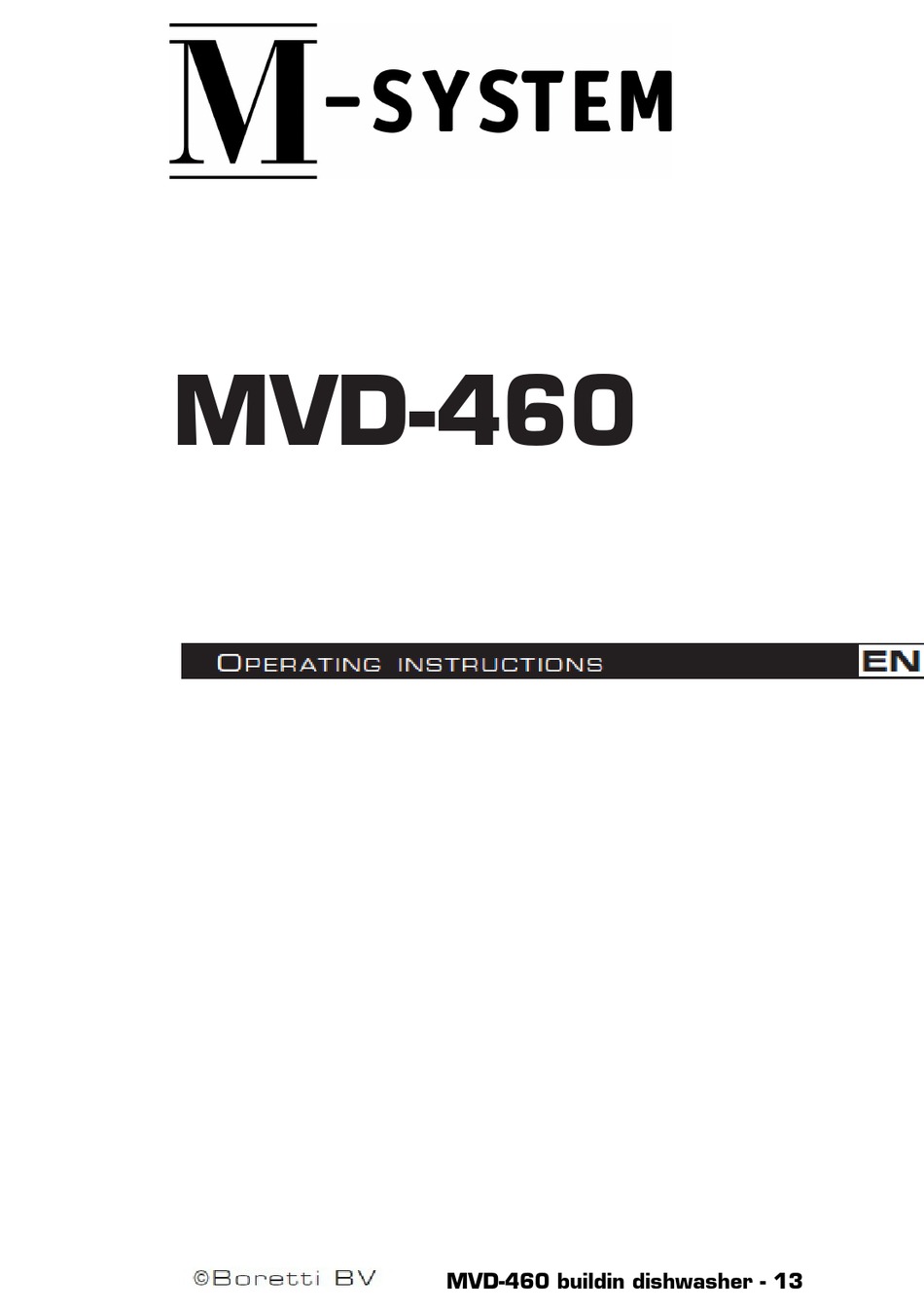MSYSTEM MVD460 OPERATING INSTRUCTIONS MANUAL Pdf Download ManualsLib