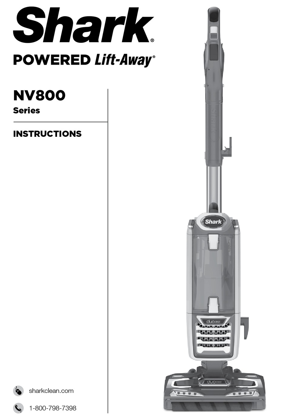 SHARK LIFTAWAY NV800 SERIES INSTRUCTIONS MANUAL Pdf Download ManualsLib