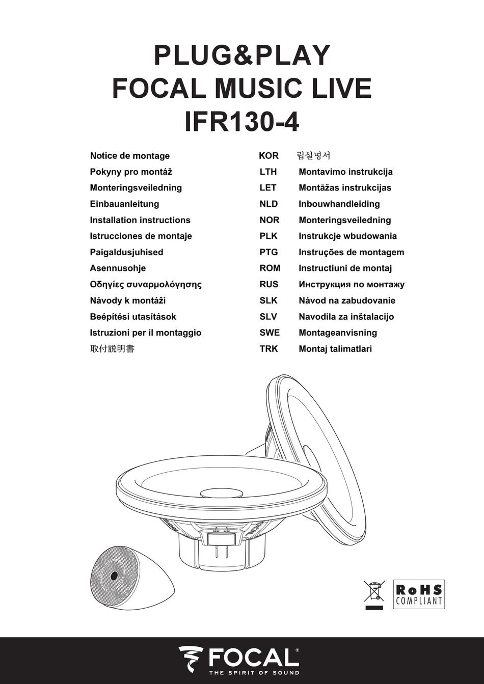 FOCAL IFR130-4 INSTALLATION INSTRUCTIONS MANUAL Pdf Download | ManualsLib