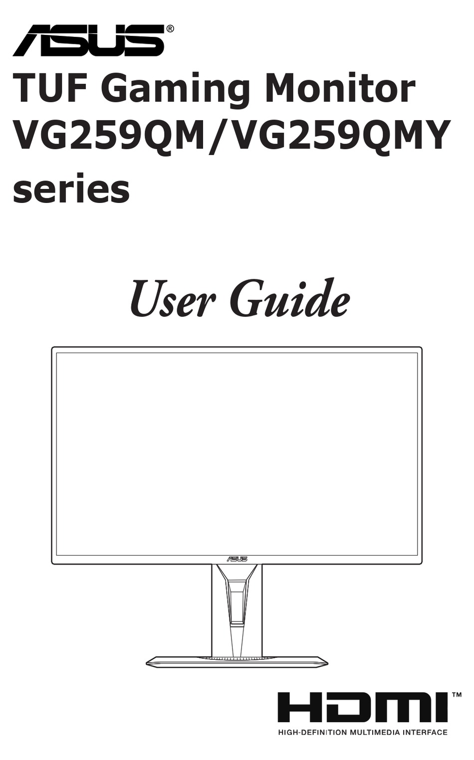ASUS VG259QMY SERIES USER MANUAL Pdf Download ManualsLib
