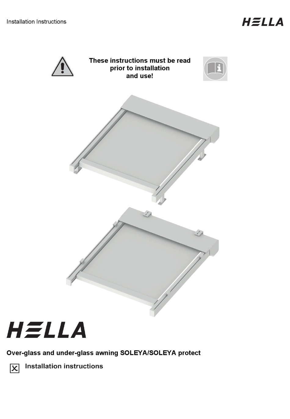 HELLA SOLEYA INSTALLATION INSTRUCTIONS MANUAL Pdf Download ManualsLib