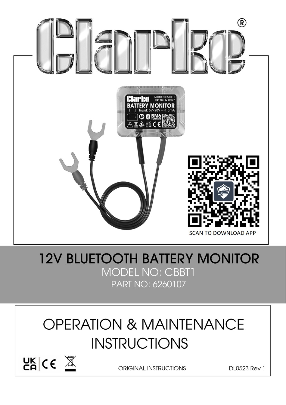 CLARKE CBBT1 OPERATION & MAINTENANCE INSTRUCTIONS MANUAL Pdf Download ...