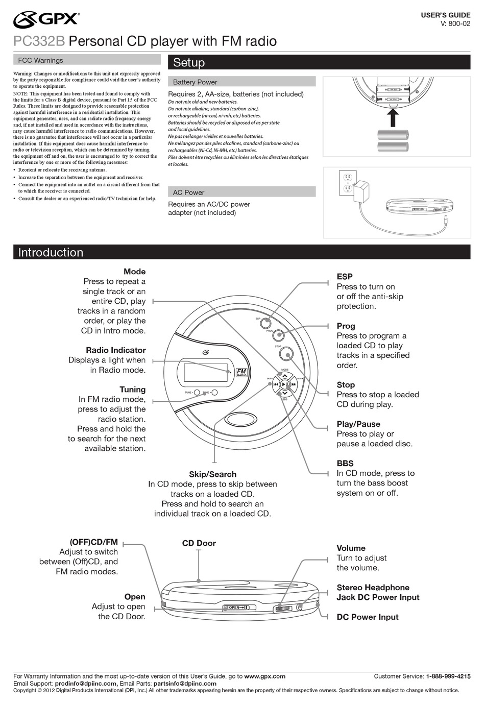 GPX PC332B USER MANUAL Pdf Download ManualsLib