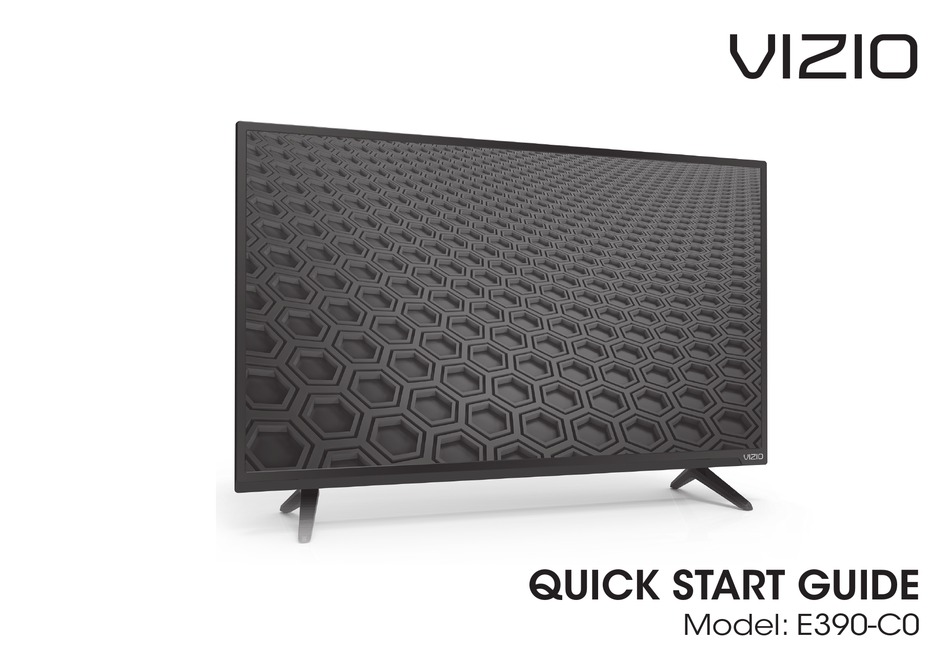 Vizio E390 C0 Quick Start Manual Pdf Download Manualslib