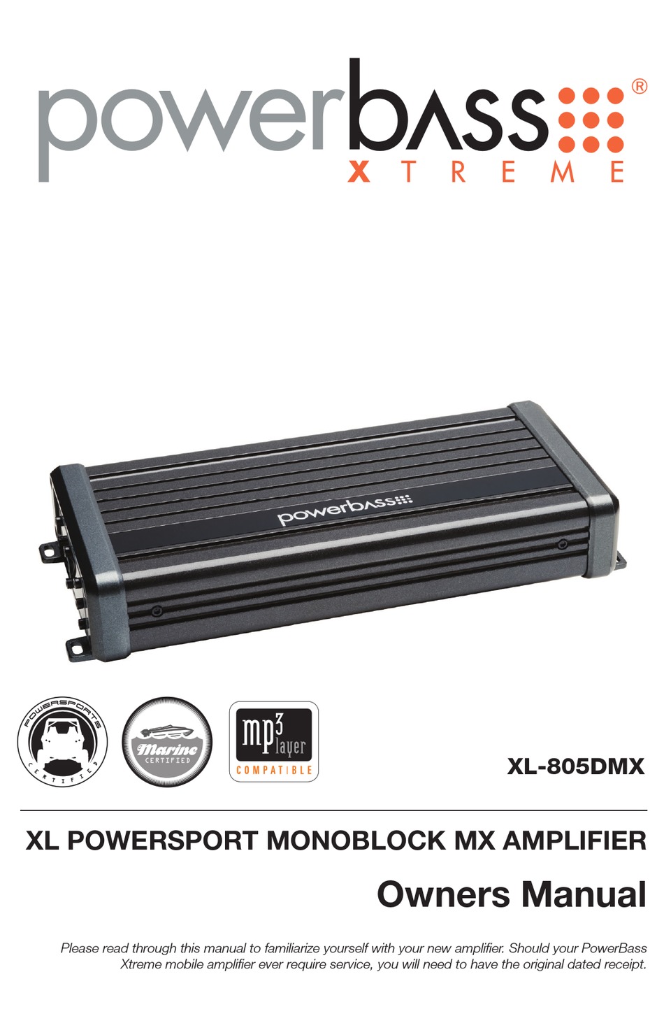 POWERBASS XL805DMX OWNER'S MANUAL Pdf Download ManualsLib