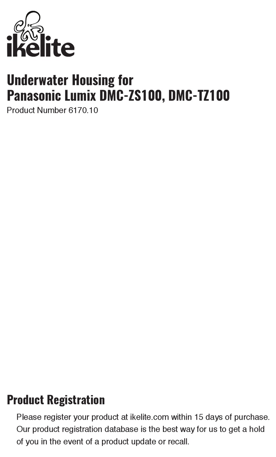 IKELITE DMCZS100 QUICK START MANUAL Pdf Download ManualsLib