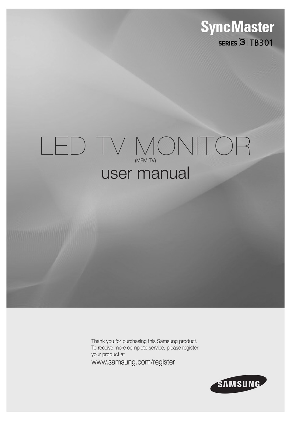 SAMSUNG SYNCMASTER 3 SERIES USER MANUAL Pdf Download | ManualsLib