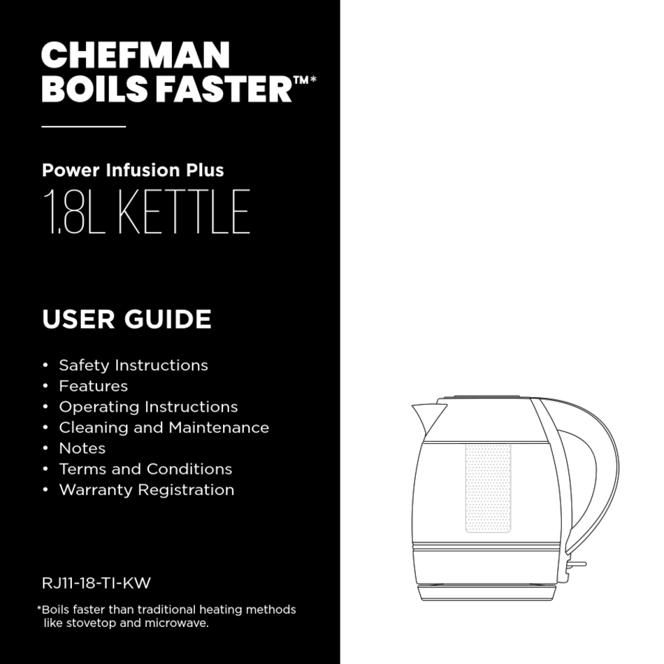 CHEFMAN POWER INFUSION PLUS USER MANUAL Pdf Download ManualsLib