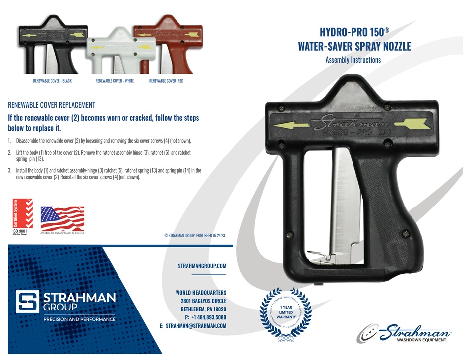 STRAHMAN HYDROPRO 150 ASSEMBLY INSTRUCTIONS Pdf Download ManualsLib