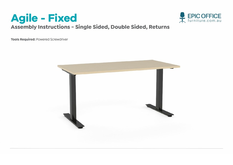 EPIC OFFICE FURNITURE AGILE ASSEMBLY INSTRUCTIONS MANUAL Pdf Download
