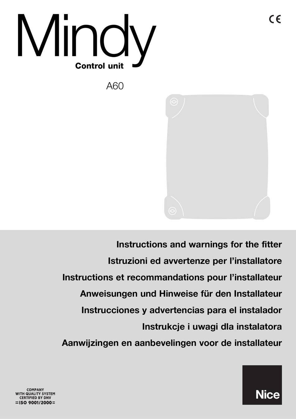 NICE MINDY A60 INSTRUCTIONS AND WARNINGS Pdf Download ManualsLib