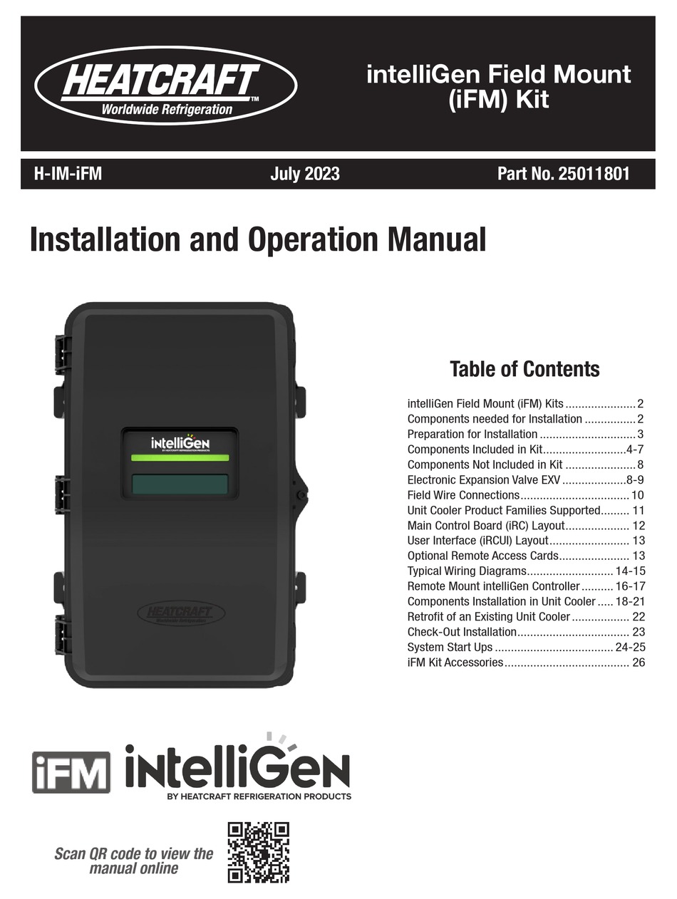 HEATCRAFT INTELLIGEN H-IM-IFM INSTALLATION AND OPERATION MANUAL Pdf ...