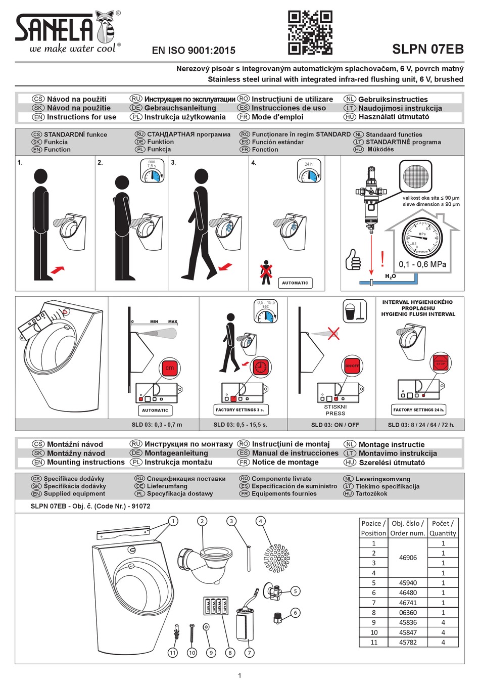 SANELA SLPN 07EB INSTRUCTIONS FOR USE MANUAL Pdf Download | ManualsLib