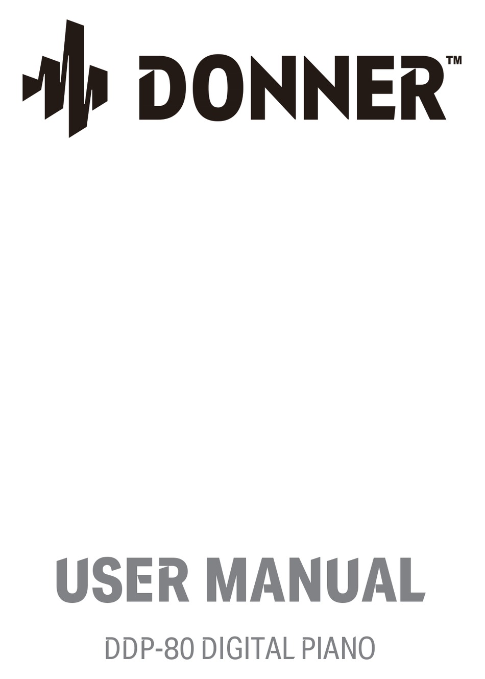 DONNER DDP-80 Plus Digital Piano User Manual