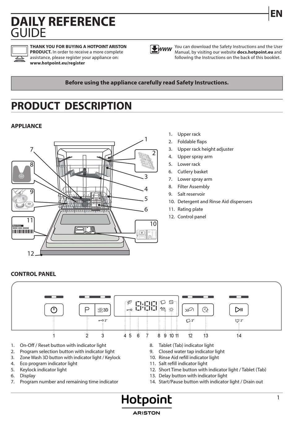 HOTPOINT ARISTON HBC 3C41 W DAILY REFERENCE MANUAL Pdf Download ...