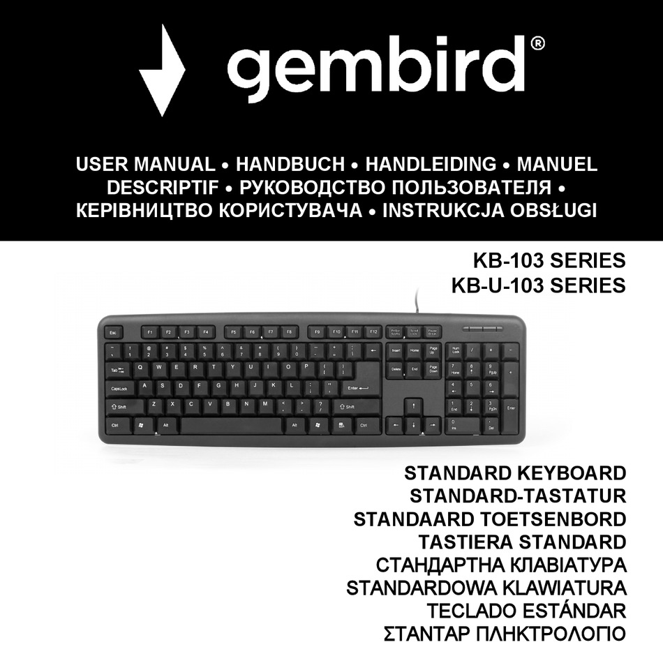 GEMBIRD KB-103 SERIES USER MANUAL Pdf Download | ManualsLib
