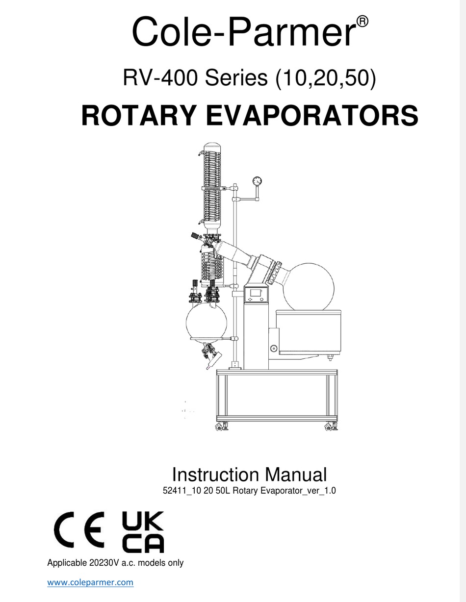 COLE PARMER RV400A20 INSTRUCTION MANUAL Pdf Download ManualsLib