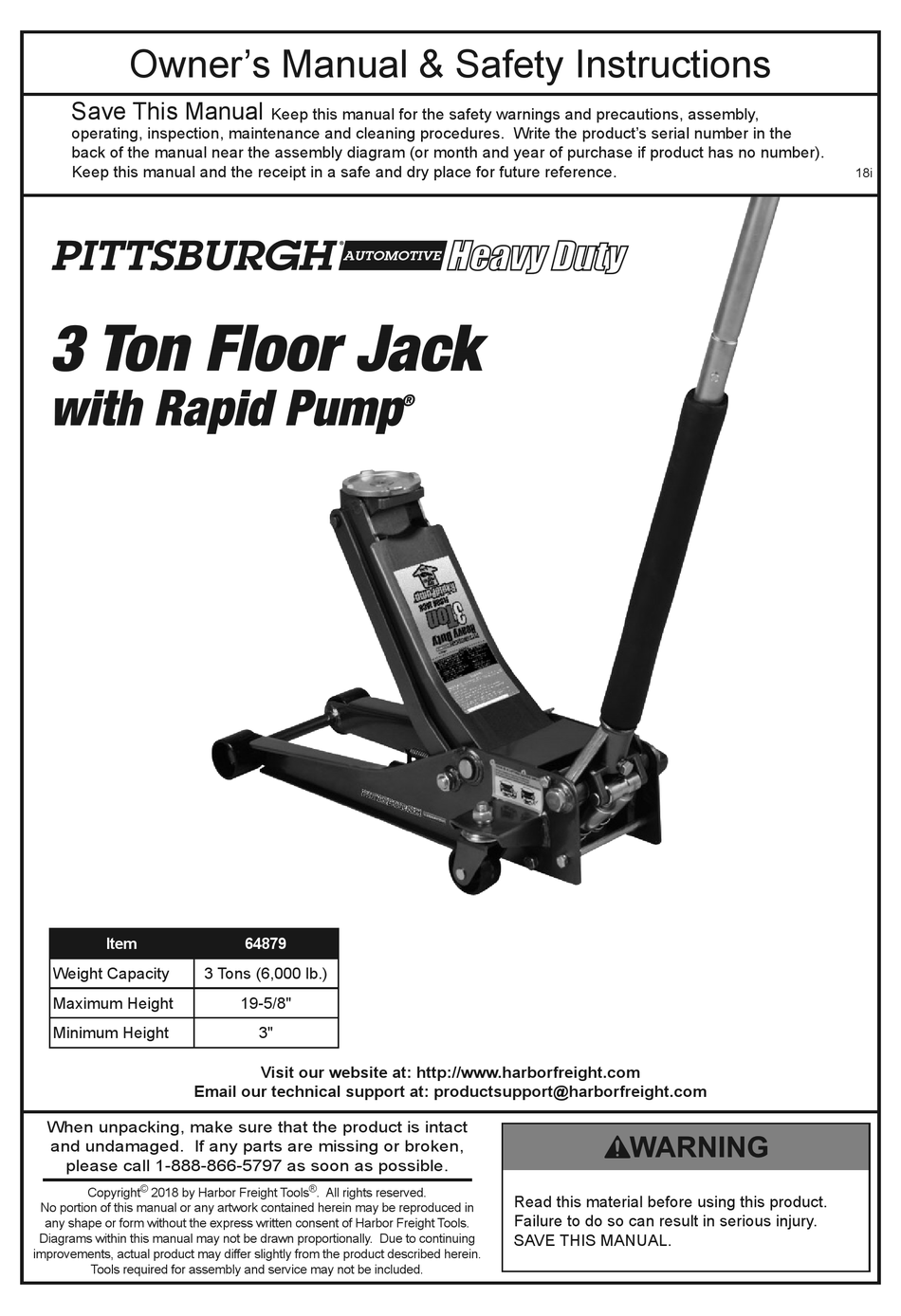 HARBOR FREIGHT TOOLS PITTSBURGH 64879 OWNER