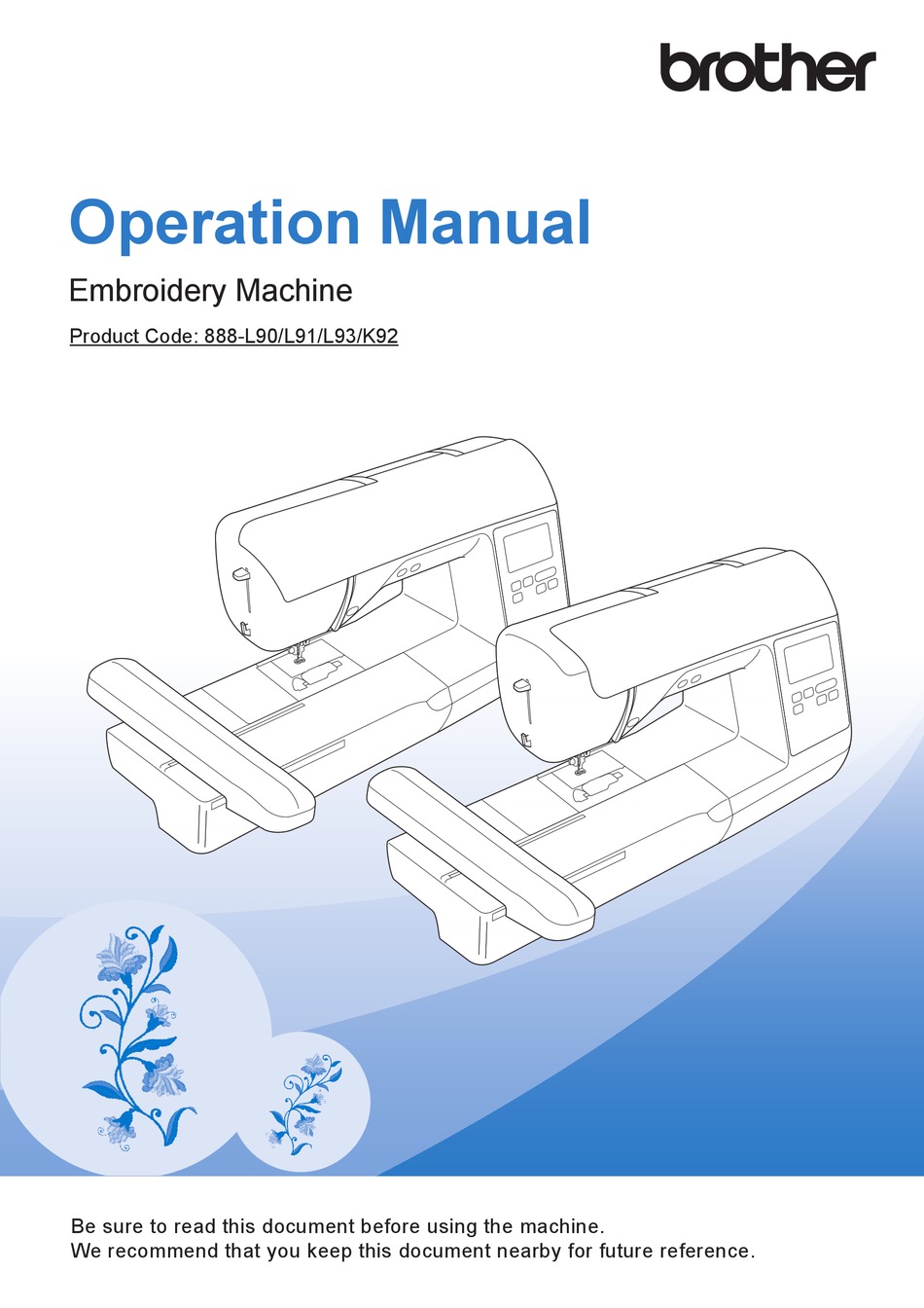 BROTHER 888-L91 OPERATION MANUAL Pdf Download | ManualsLib