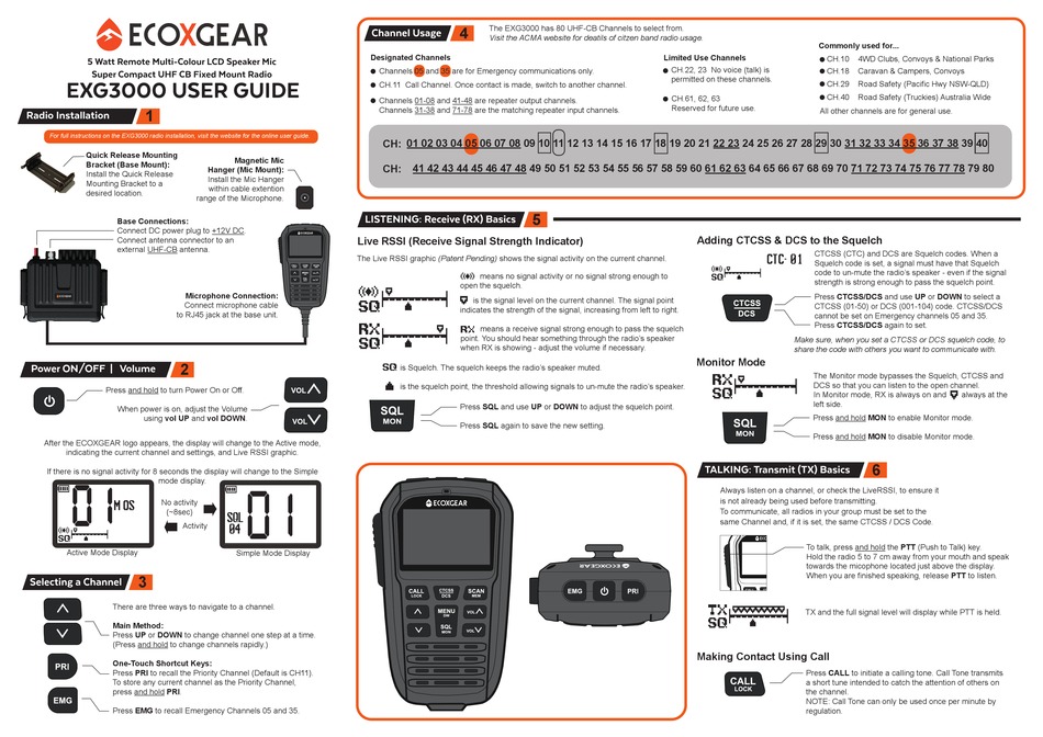 ECOXGEAR EXG3000 USER MANUAL Pdf Download ManualsLib