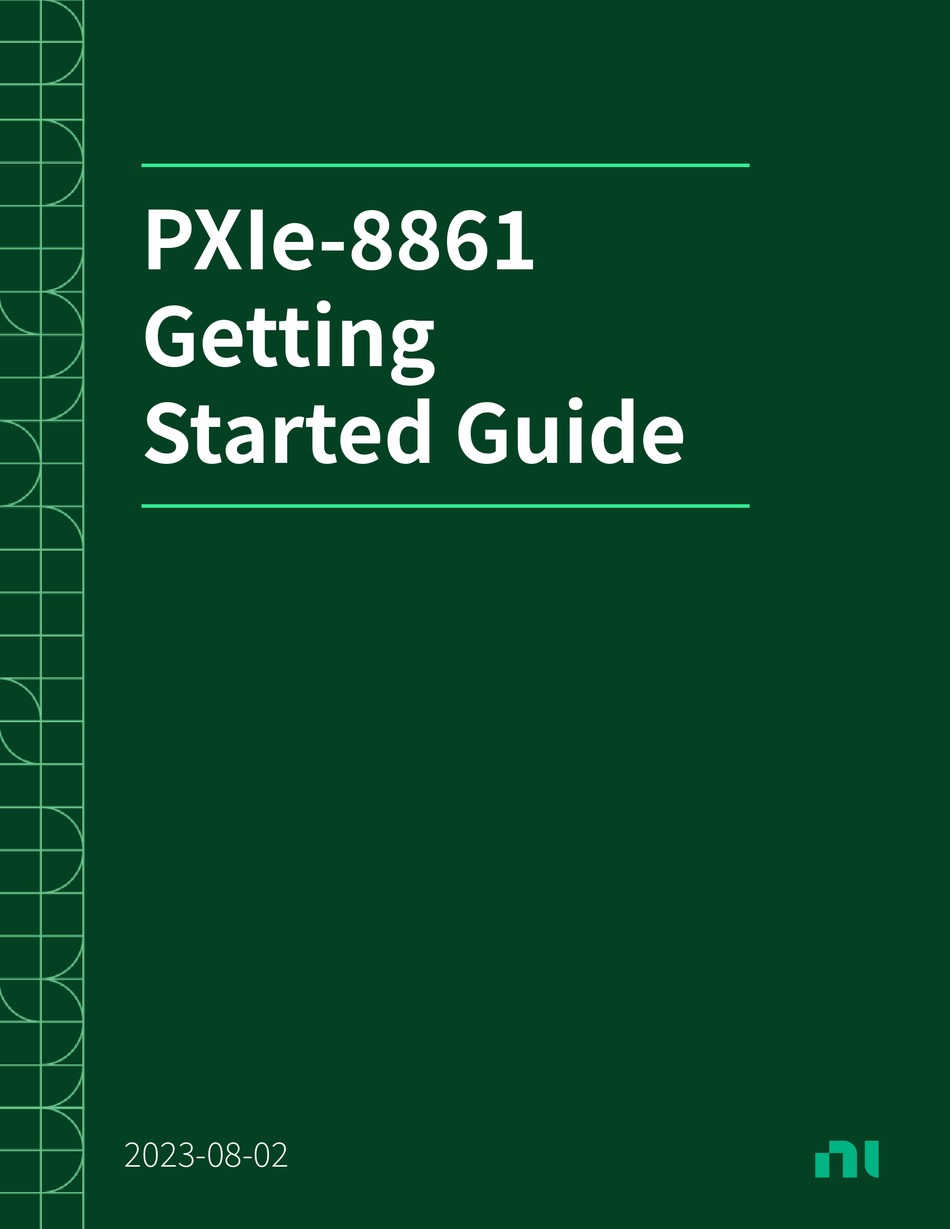 NATIONAL INSTRUMENTS PXIE8861 GETTING STARTED MANUAL Pdf Download
