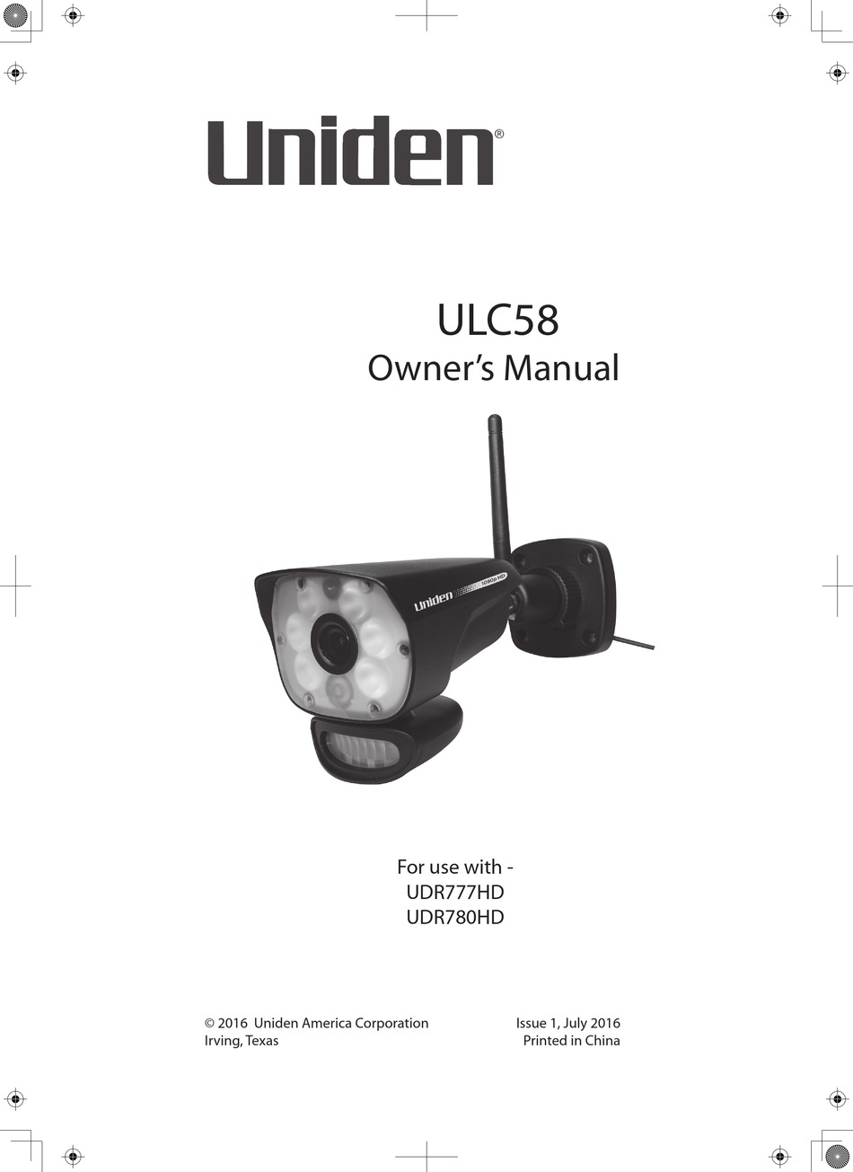 UNIDEN ULC58 OWNER