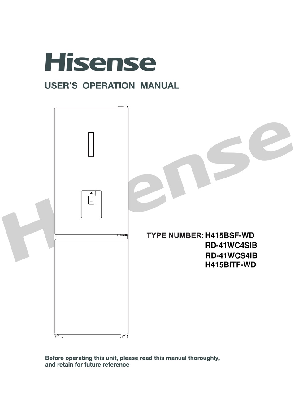 HISENSE H415BITF-WD USER'S OPERATION MANUAL Pdf Download | ManualsLib